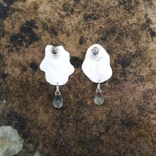 Queen's Wood Studio moss earrings green amethyst 2