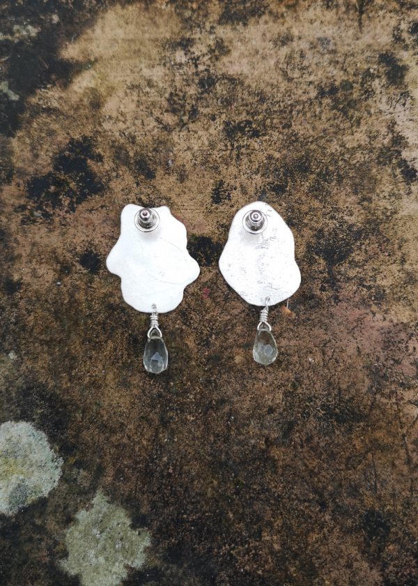 Queen's Wood Studio moss earrings green amethyst 2
