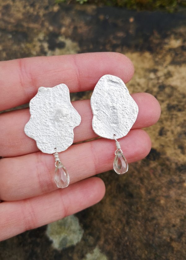 Queen's Wood Studio moss earrings green amethyst 3
