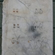 Queen's Wood Studio Larking studs necklace group